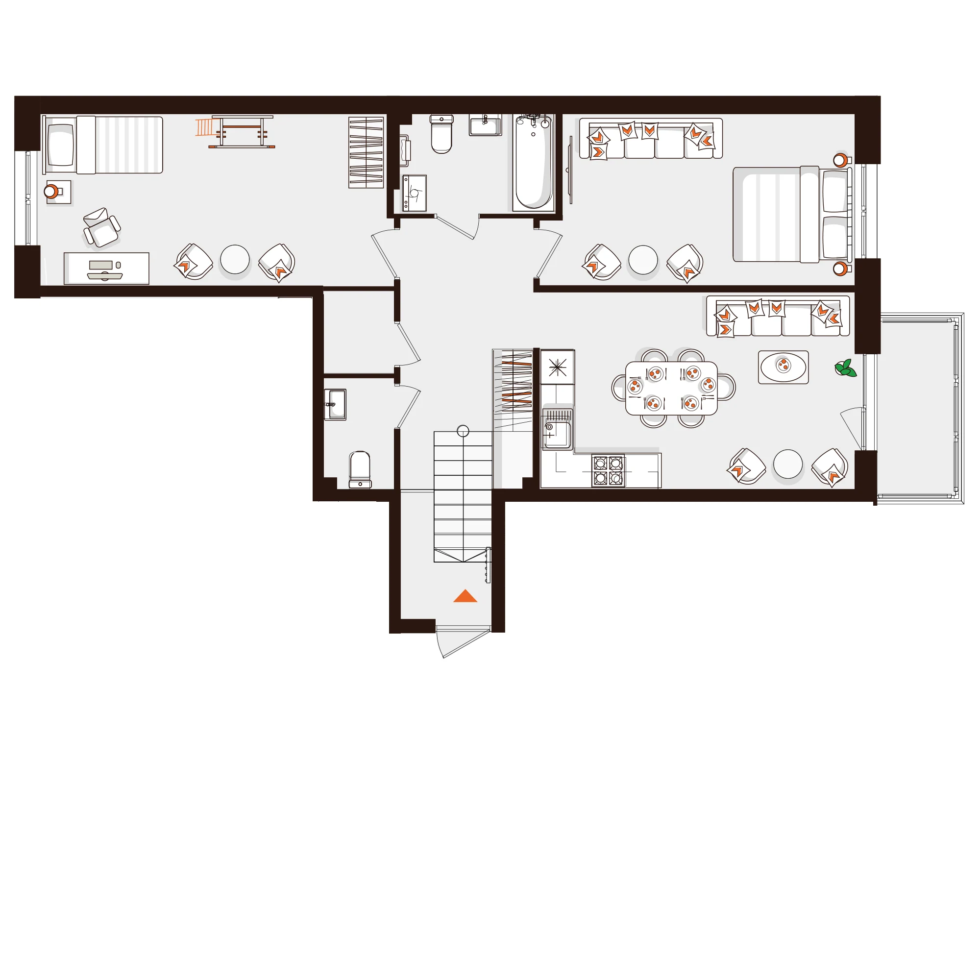Планировка 2-комнатная 76,4 м² в ЖК «Город-парк «Лисино» — Город-парк «Лисино»